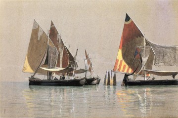 Barcos italianos Venecia paisaje marino William Stanley Haseltine Pinturas al óleo